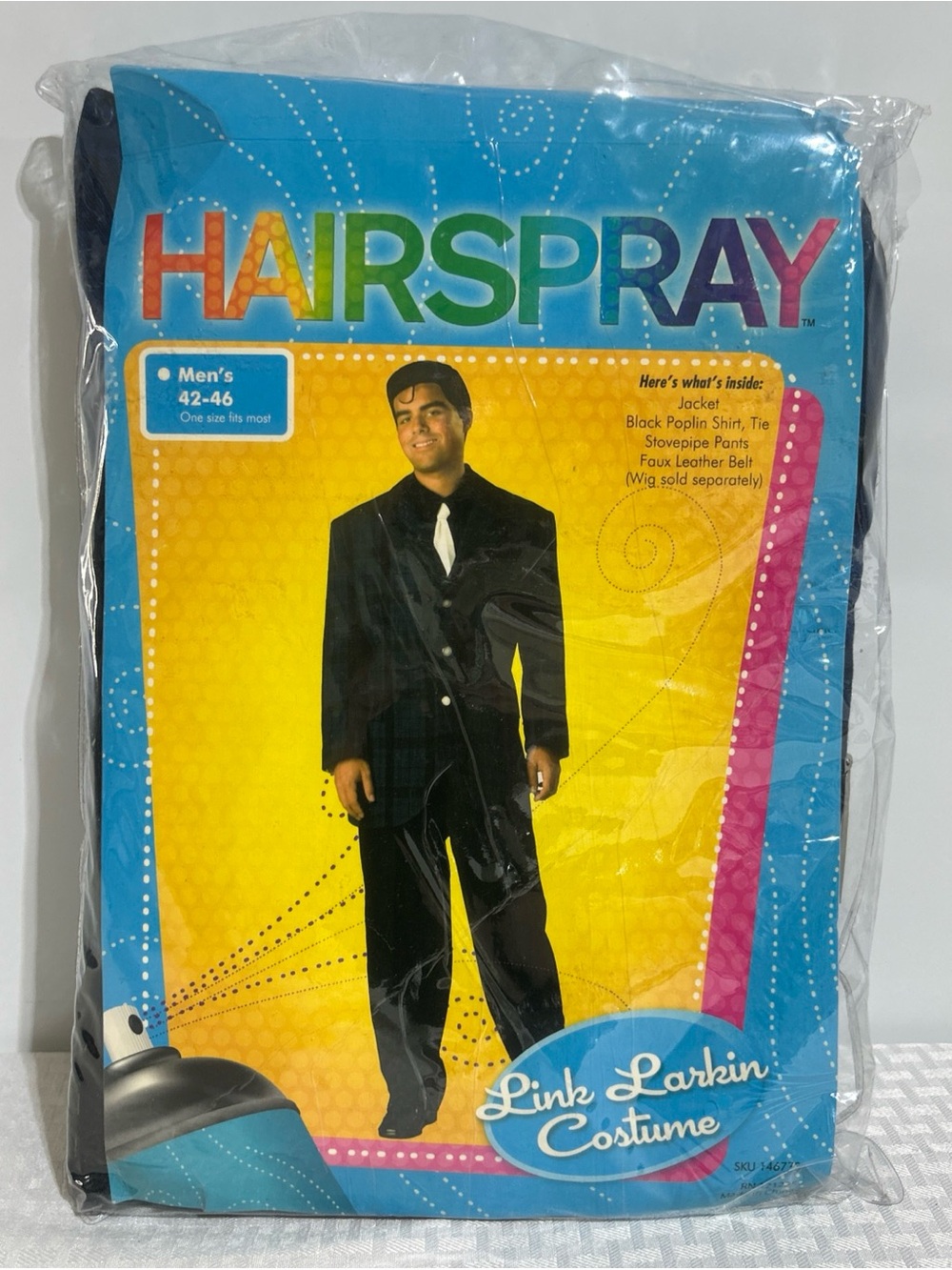 JAC COSTUMES. New! Hairspray Link Costume Men's 42-46 One Size Fits Most Suit